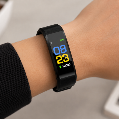 Active Life | Fitness Tracker Smart Watch with Heart Rate Monitor | Adjustable Design for Daily Activity Tracking