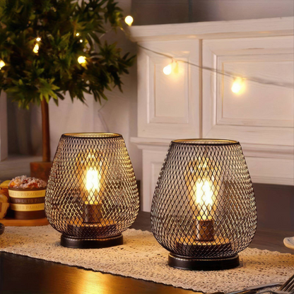 Portable Rechargeable LED Accent Lamp Metal Dimmable Cordless Battery Powered Indoor Outdoor Dining Patio Nightstand Ambient Mood Lighting