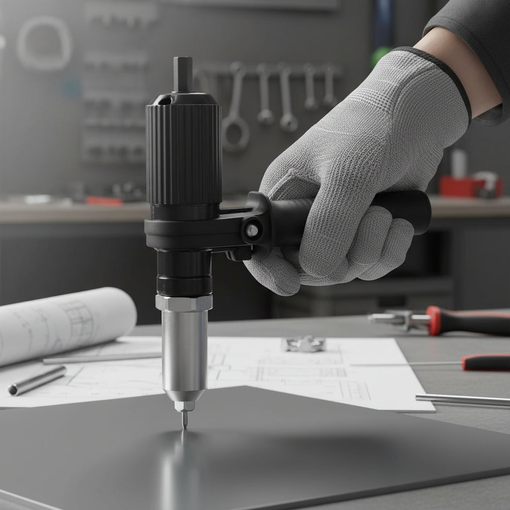 Rivet Tool Kit | Electric Drill Adapter with Interchangeable Nozzles | Versatile Fastening Solution for Home Repairs