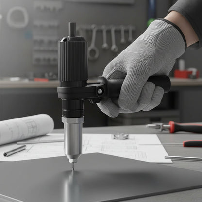 Rivet Tool Kit | Electric Drill Adapter with Interchangeable Nozzles | Versatile Fastening Solution for Home Repairs