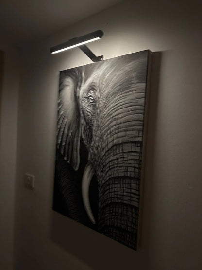 Wireless LED Picture Light with Dimmer & Remote – Swivel Head Art Illuminator for Wall Display