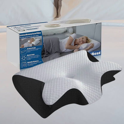 Memory Foam Pillow Cervical Support for Neck and Shoulder Pain Relief Orthopedic Contour Pillow Cooling Breathable Cover for Side Back