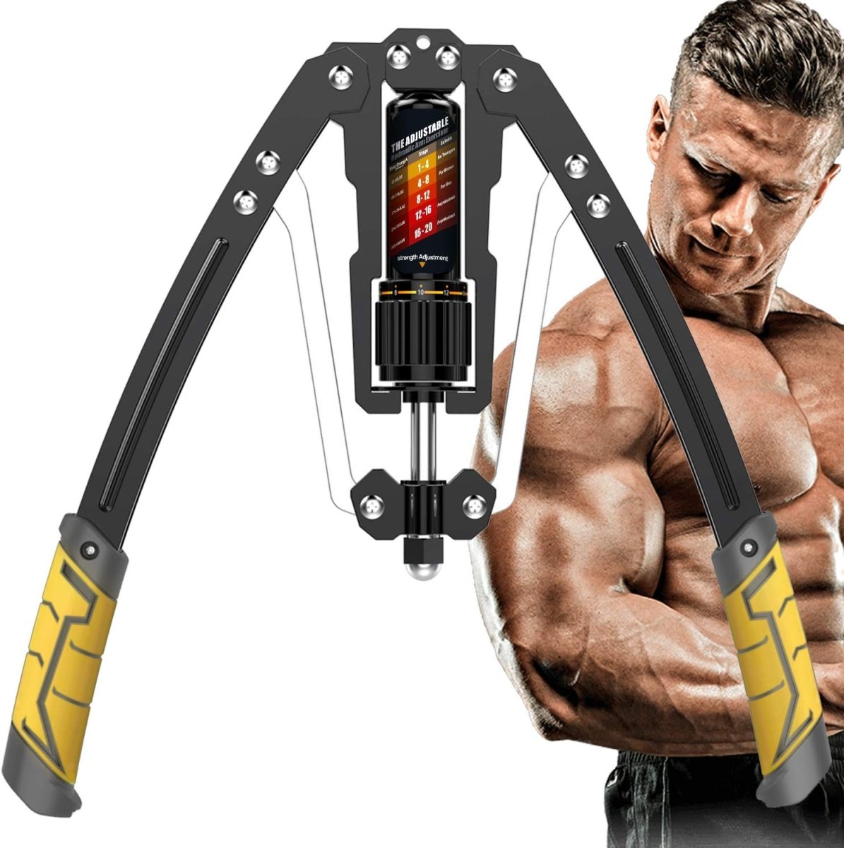 Shoulder Exerciser, Chest Exerciser with Hydraulic Resistance, Arm Exerciser, Strength Training Equipment for Home Gym