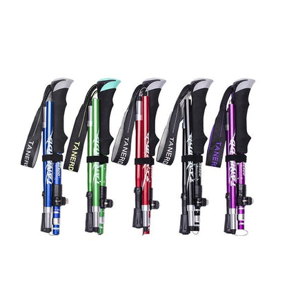 Adjustable Trekking Poles for Hiking, Telescopic Aluminum Trekking Poles with Ergonomic Grip, Lightweight Walking Sticks