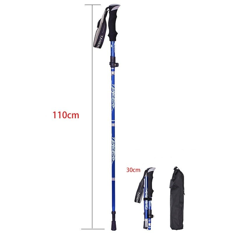 Adjustable Trekking Poles for Hiking, Telescopic Aluminum Trekking Poles with Ergonomic Grip, Lightweight Walking Sticks
