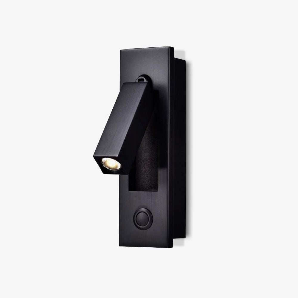 Pivoting Bedside Wall Light Fixture 2 in Diameter Metal Finish 3-Color LED Recessed Mount for Bedroom Reading Nook Hallway Task Lighting