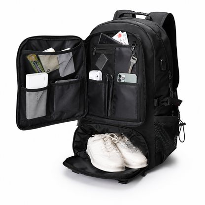 Adventure Ready | Large Capacity Travel Backpack with Water-Resistant Design | Versatile Gear Carrier for Outdoor Enthusiasts