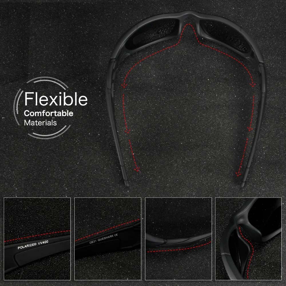 Polarized Sunglasses for Motorcycle Riders, UV400 Sunglasses with Non Slip Grip, Photochromic Sport Sunglasses