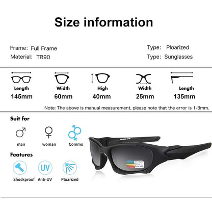 Polarized Sunglasses for Motorcycle Riders, UV400 Sunglasses with Non Slip Grip, Photochromic Sport Sunglasses