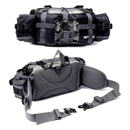 Belt Bag Waterproof, Hiking Waist Bag with Water Bottle Holder, Adjustable Bum Bag for Running and Travel