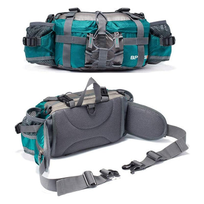 Belt Bag Waterproof, Hiking Waist Bag with Water Bottle Holder, Adjustable Bum Bag for Running and Travel
