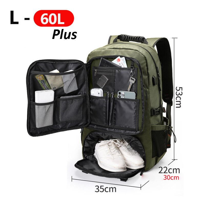Adventure Ready | Large Capacity Travel Backpack with Water-Resistant Design | Versatile Gear Carrier for Outdoor Enthusiasts