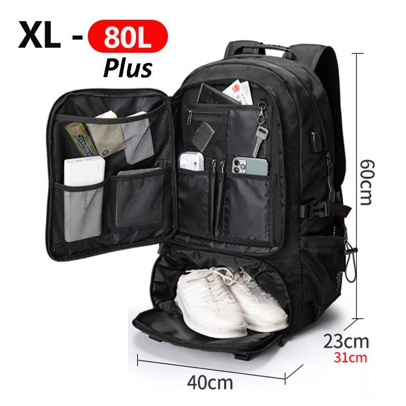Adventure Ready | Large Capacity Travel Backpack with Water-Resistant Design | Versatile Gear Carrier for Outdoor Enthusiasts