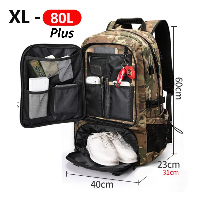Adventure Ready | Large Capacity Travel Backpack with Water-Resistant Design | Versatile Gear Carrier for Outdoor Enthusiasts