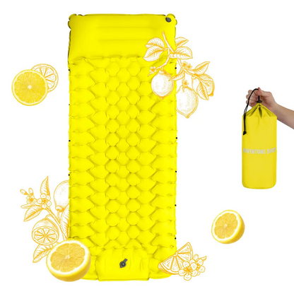 Camping Sleeping Mat Ultralight with Integrated Pump, Inflatable Sleeping Pad for Backpacking, Compact Sleeping Pad 8 cm