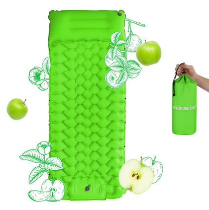 Camping Sleeping Mat Ultralight with Integrated Pump, Inflatable Sleeping Pad for Backpacking, Compact Sleeping Pad 8 cm