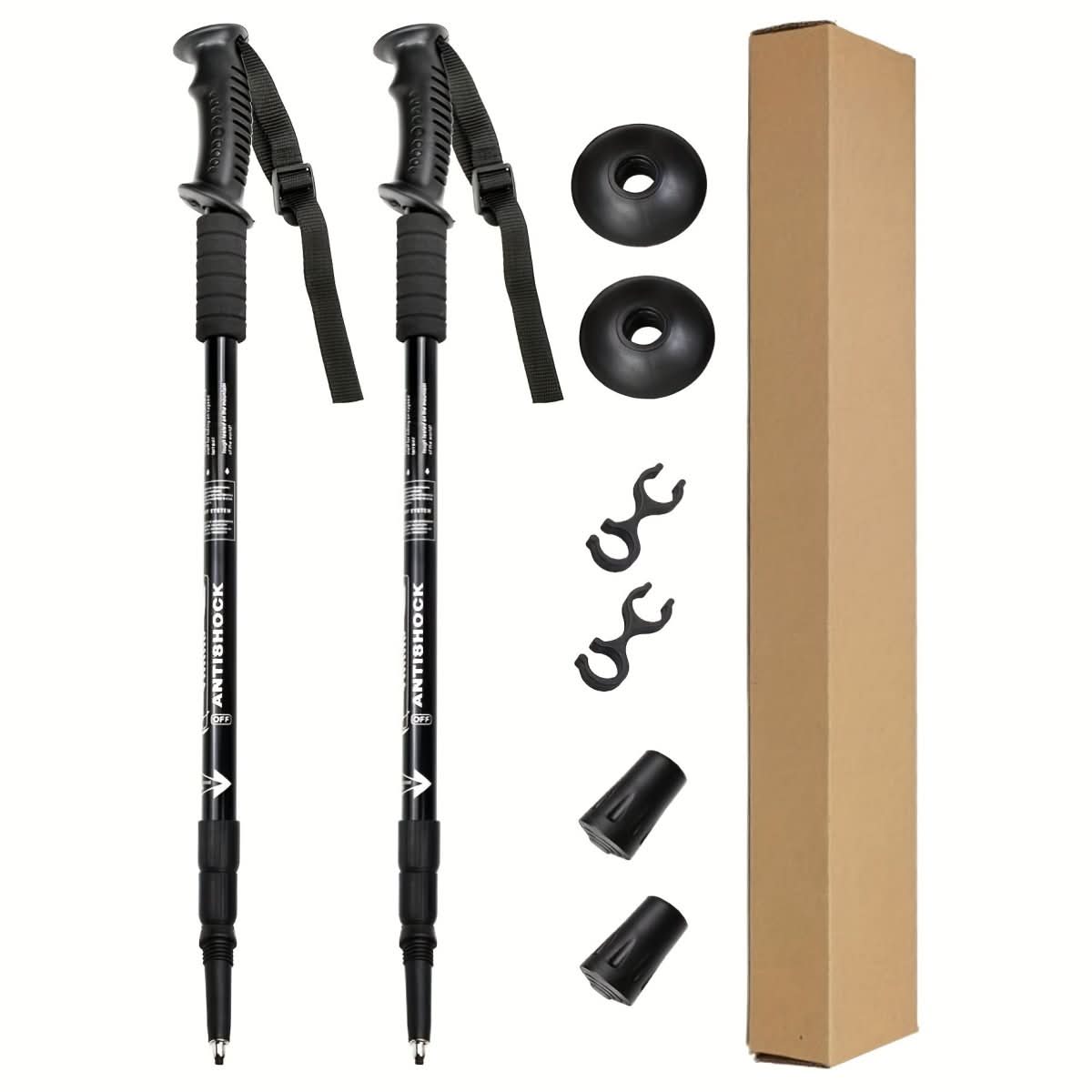 Adventure Trek | Adjustable Aluminum Trekking Poles with Shock Absorption | Lightweight Hiking Sticks for Enhanced Stability