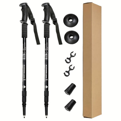 Adventure Trek | Adjustable Aluminum Trekking Poles with Shock Absorption | Lightweight Hiking Sticks for Enhanced Stability