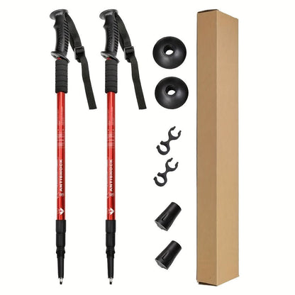 Adventure Trek | Adjustable Aluminum Trekking Poles with Shock Absorption | Lightweight Hiking Sticks for Enhanced Stability