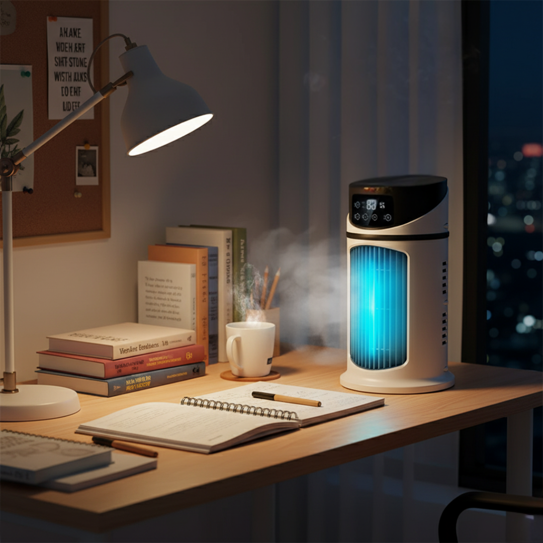 Aeromist | Portable Air Cooler Humidifier with Rapid Cooling | USB Powered for Desk and Home Comfort