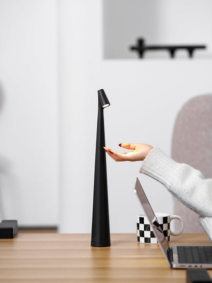 Cordless LED Desk Lamp Rechargeable Touch Control Metal Modern Portable Reading Light 18-Inch Accent Lighting for Home Office Bedroom Nights