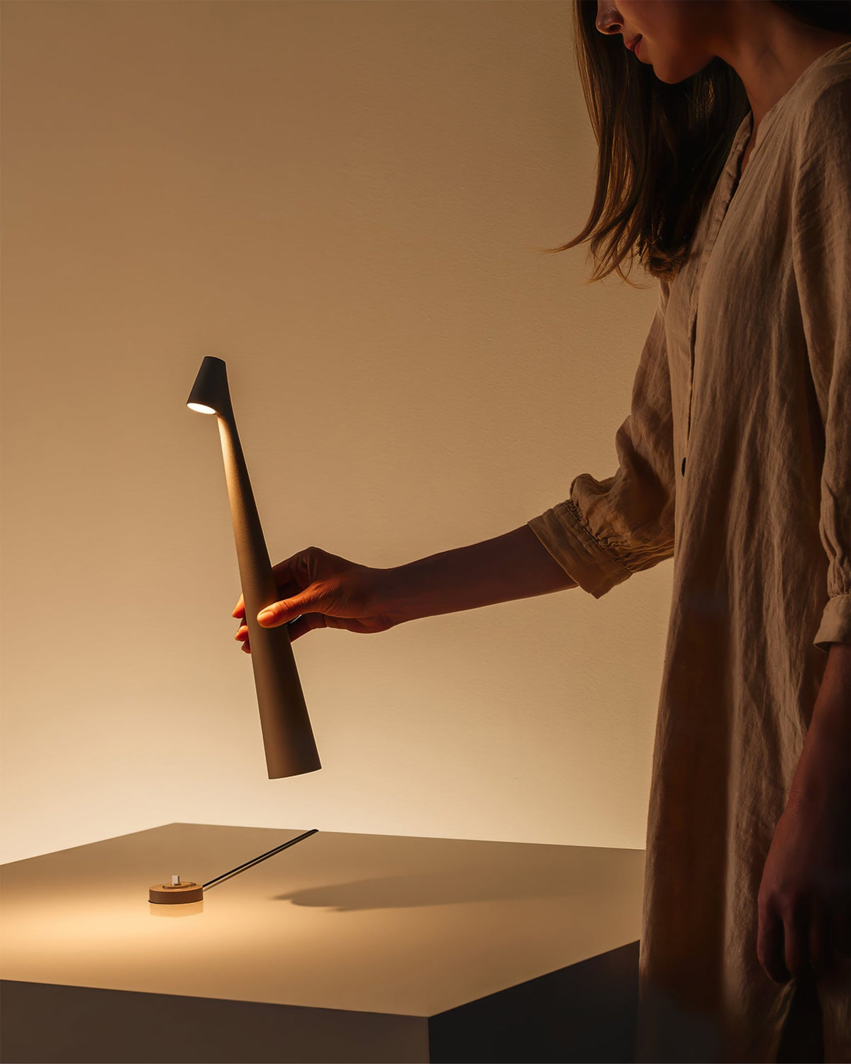 Cordless LED Desk Lamp Rechargeable Touch Control Metal Modern Portable Reading Light 18-Inch Accent Lighting for Home Office Bedroom Nights