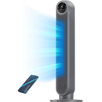 AirFlowMax | Bladeless Tower Fan with 8 Speed Options & 4 Modes | Whisper-Quiet Operation for Peaceful Living