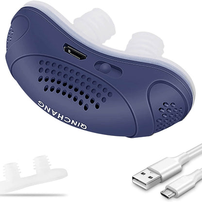 Compact Nasal Sleep Aid Device with Rechargeable Battery and Quiet Micro-Fan Technology for Better Rest