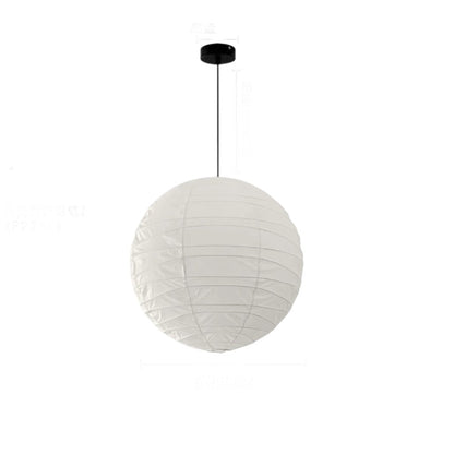 Floating Paper Shade Hanging Light Fixture 22 in White Minimalist Overhead Lamp for Bedroom Dining Room | Soft Ambient Glow Adjustable Drop