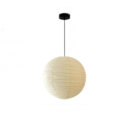 Floating Paper Shade Hanging Light Fixture 22 in White Minimalist Overhead Lamp for Bedroom Dining Room | Soft Ambient Glow Adjustable Drop