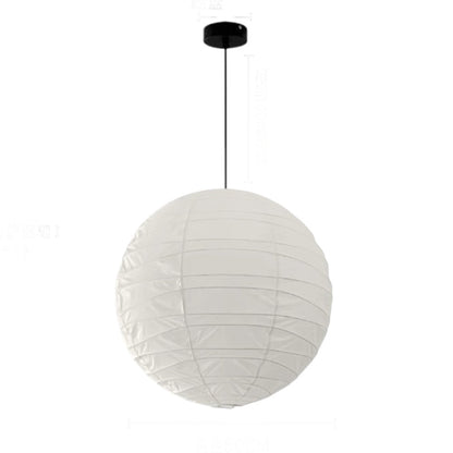 Floating Paper Shade Hanging Light Fixture 22 in White Minimalist Overhead Lamp for Bedroom Dining Room | Soft Ambient Glow Adjustable Drop