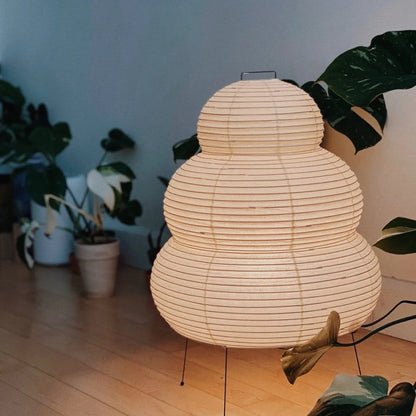 Handcrafted Paper Shade Desk Lamp 17 Inch White Soft Glow Accent Light E26 E27 Base for Bedroom Office Living Room Nightstand Reading Corner