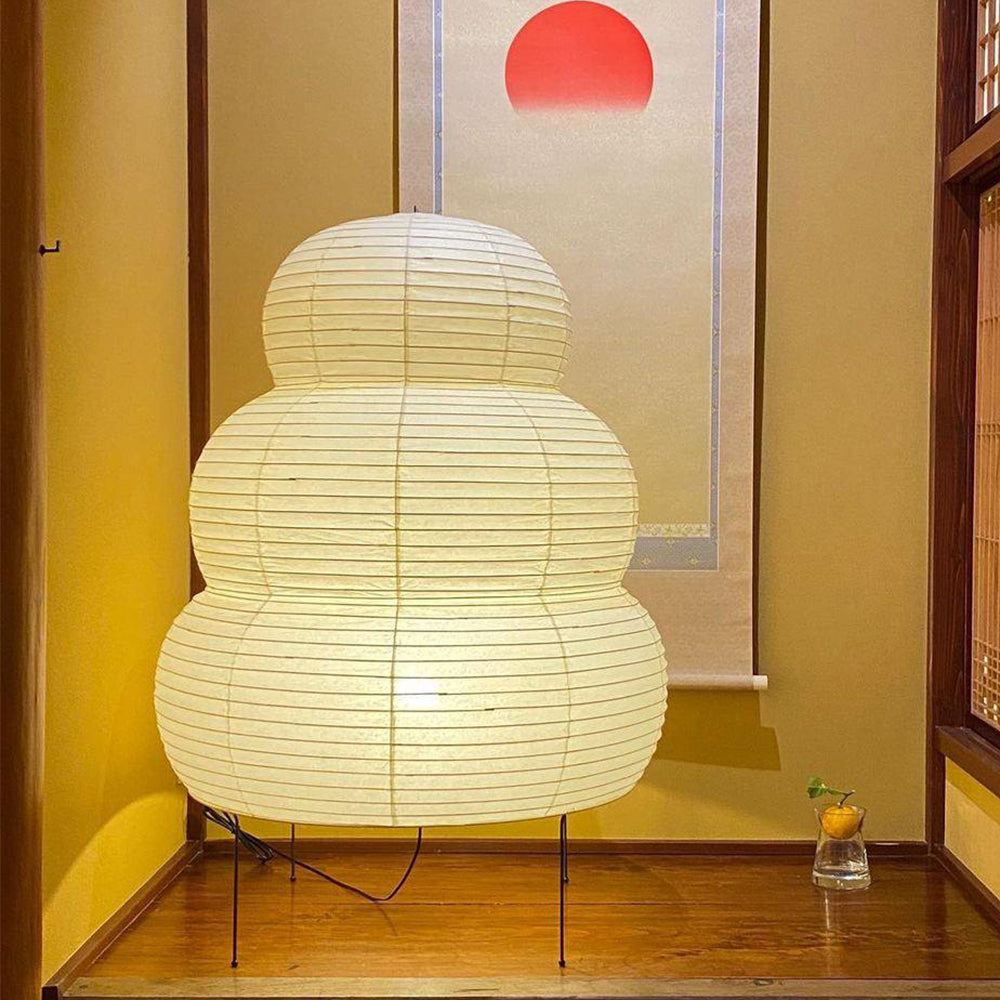 Handcrafted Paper Shade Desk Lamp 17 Inch White Soft Glow Accent Light E26 E27 Base for Bedroom Office Living Room Nightstand Reading Corner