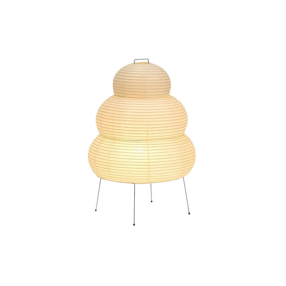 Handcrafted Paper Shade Accent Lamp 10 in Wide Warm Glow LED Bedside Nightlight for Bedroom Office Desktop Reading Nook Minimalist Japanese