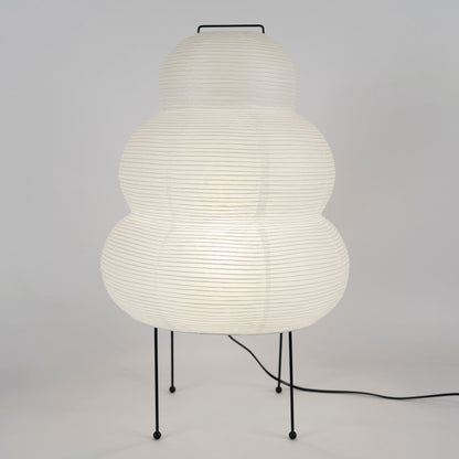 Handcrafted Paper Shade Desk Lamp 17 Inch White Soft Glow Accent Light E26 E27 Base for Bedroom Office Living Room Nightstand Reading Corner