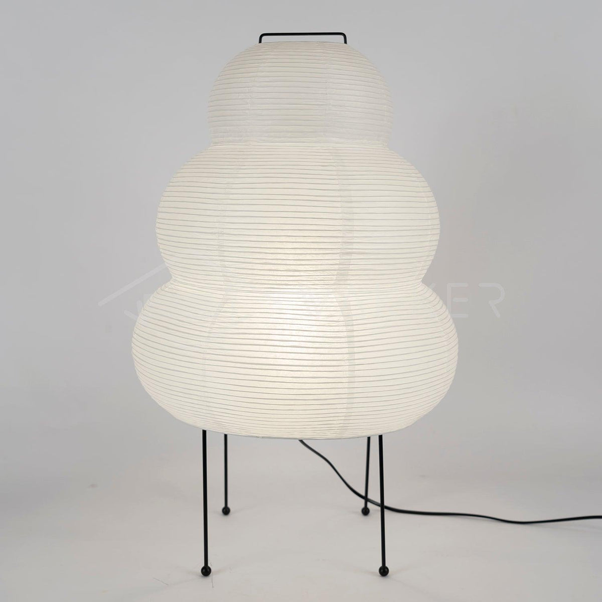 Handcrafted Paper Shade Accent Lamp 10 in Wide Warm Glow LED Bedside Nightlight for Bedroom Office Desktop Reading Nook Minimalist Japanese
