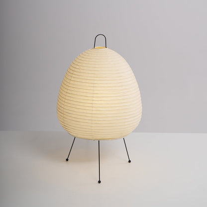 Handcrafted Paper Shade Accent Lamp 10 in Wide Warm Glow LED Bedside Nightlight for Bedroom Office Desktop Reading Nook Minimalist Japanese