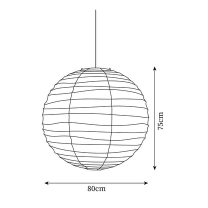 Paper Globe Hanging Light Fixture White Shade Adjustable Wire for Dining Room Living Room Bedroom Overhead Lighting Mid-Century Asian Inspir