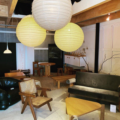 Paper Globe Hanging Light Fixture White Shade Adjustable Wire for Dining Room Living Room Bedroom Overhead Lighting Mid-Century Asian Inspir