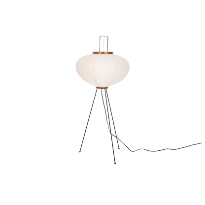 Handcrafted Paper Shade Tripod Standing Lamp 20 in White for Living Room Bedroom Reading Nook Accent Light Japandi Minimalist Decor
