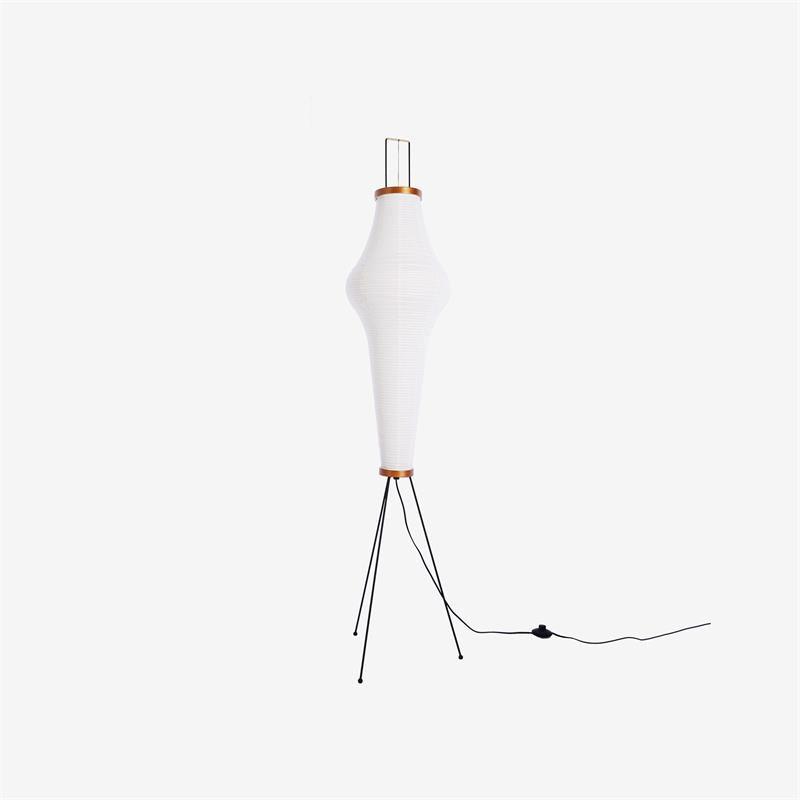 Japanese-Inspired Paper Floor Lamp White Mulberry Shade Tall Standing Light for Living Room Bedroom Reading Nook Sculptural Accent