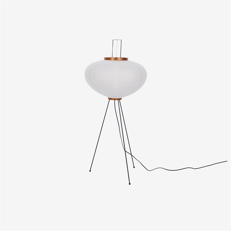 Japanese-Inspired Paper Floor Lamp White Mulberry Shade Tall Standing Light for Living Room Bedroom Reading Nook Sculptural Accent