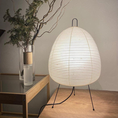 Handcrafted Paper Shade Accent Lamp 10 in Wide Warm Glow LED Bedside Nightlight for Bedroom Office Desktop Reading Nook Minimalist Japanese