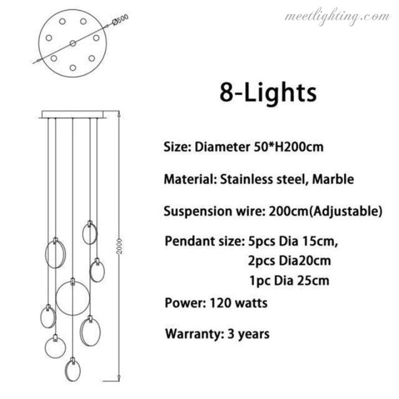 Spiral Alabaster Stairwell Chandelier Modern Multi-Tier Brass Fixture for Foyer Entryway High Ceiling Living Room