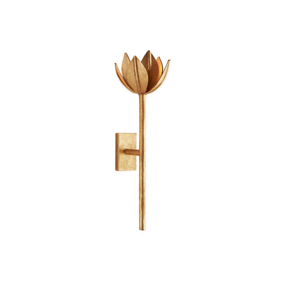 Metal Floral Sconce Three Height Choices Hardwired Accent Fixture for Entryways Bedrooms Dining Halls Modern Sculptural Form E12/E14 Base 11