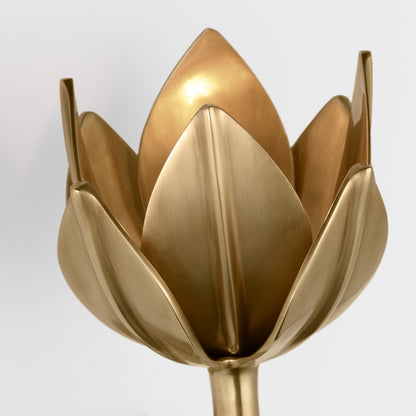 Metal Floral Sconce Three Height Choices Hardwired Accent Fixture for Entryways Bedrooms Dining Halls Modern Sculptural Form E12/E14 Base 11