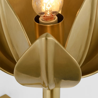 Metal Floral Sconce Three Height Choices Hardwired Accent Fixture for Entryways Bedrooms Dining Halls Modern Sculptural Form E12/E14 Base 11