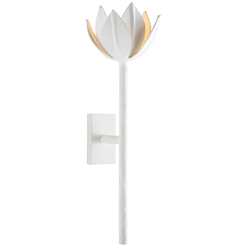 Metal Floral Sconce Three Height Choices Hardwired Accent Fixture for Entryways Bedrooms Dining Halls Modern Sculptural Form E12/E14 Base 11