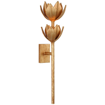 Metal Floral Sconce Three Height Choices Hardwired Accent Fixture for Entryways Bedrooms Dining Halls Modern Sculptural Form E12/E14 Base 11