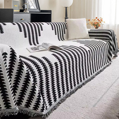 Reversible Chenille Sofa Throw Blanket | Scratch-Resistant Pet-Friendly Furniture Protector | Year-Round Soft Couch Cover for Living Room